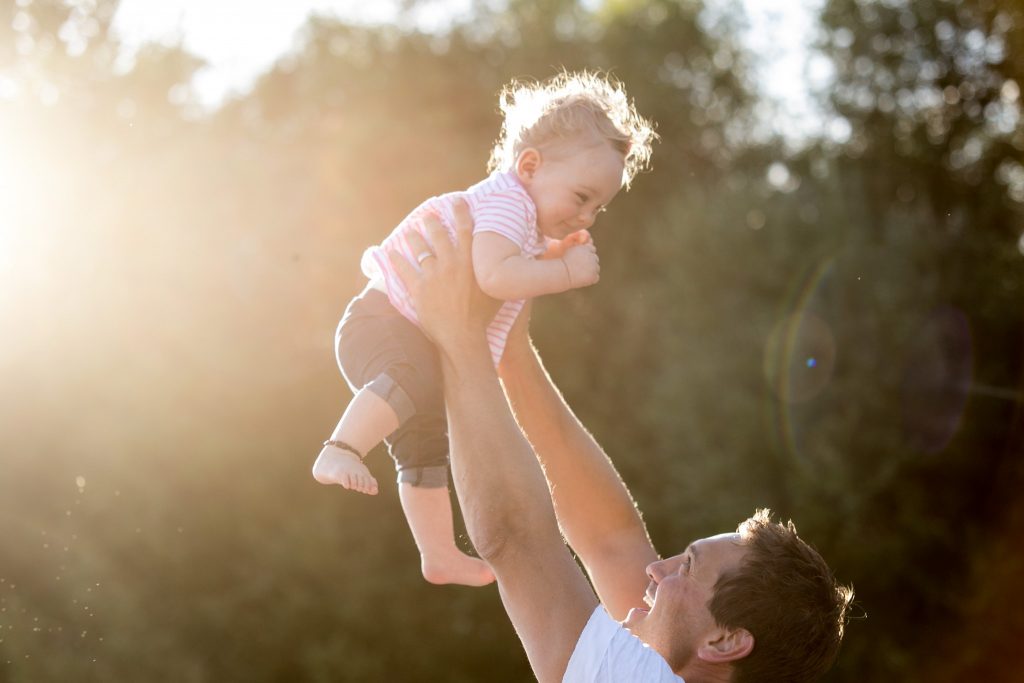 Victoria BC Family Photographer | father playing with daughter at the beach