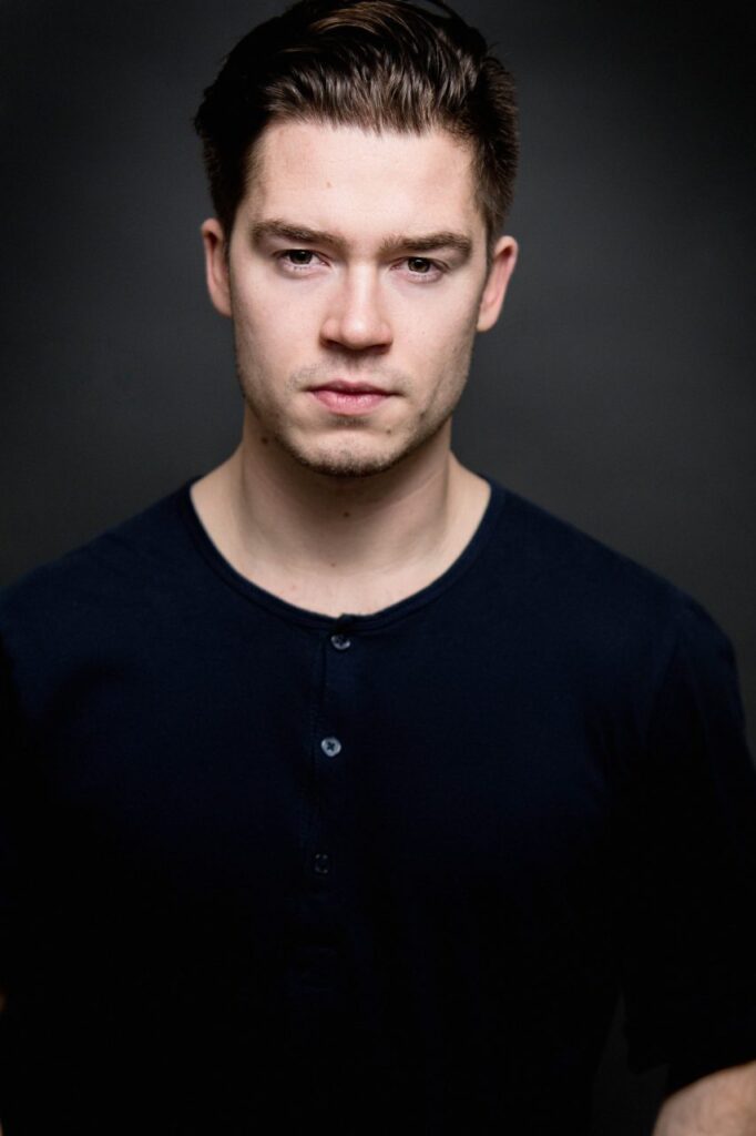 Victoria BC Headshot Photographer | Actor on grey background in studio