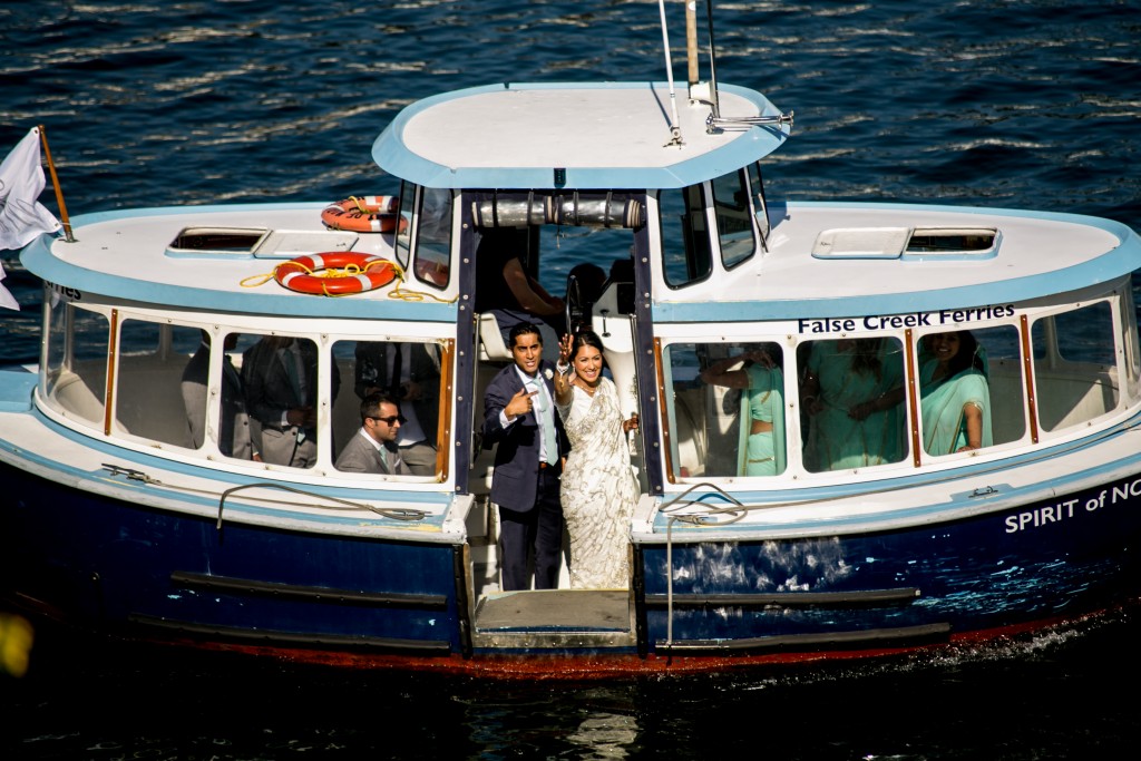 Stellavate Photography | Victoria BC wedding Photographer | couple on a harbor ferry at muslim wedding