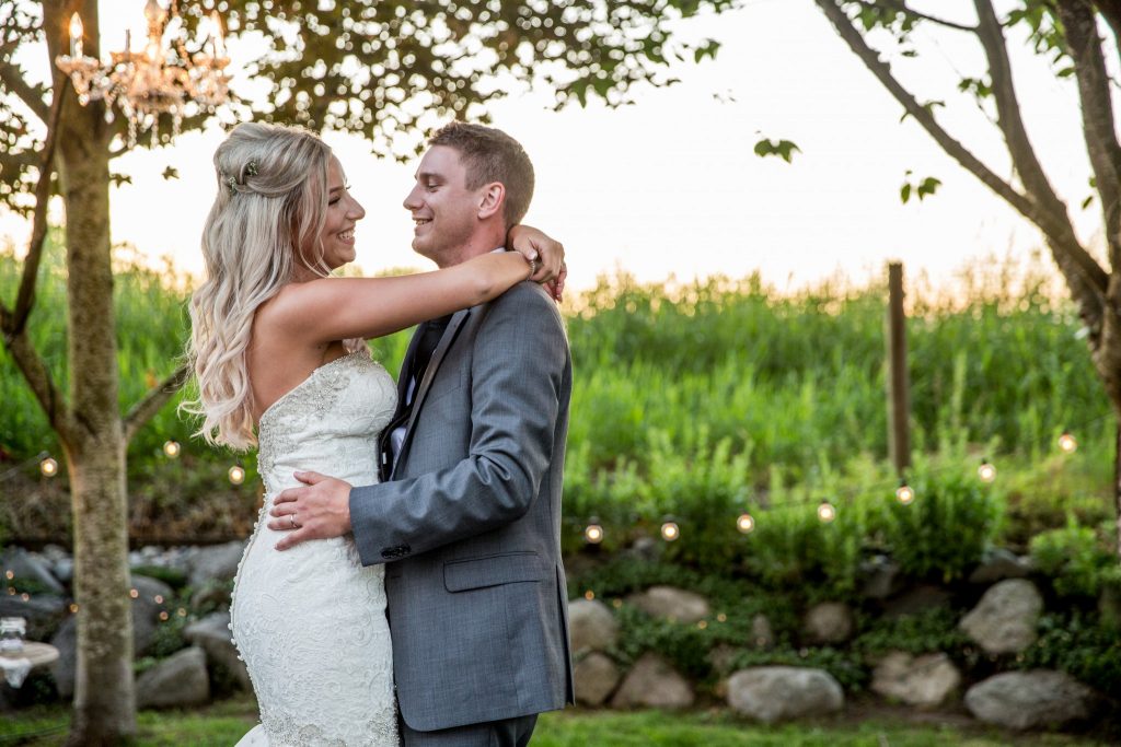 Stellavate Photography | Victoria BC wedding Photographer | Couple dances at backyard wedding reception