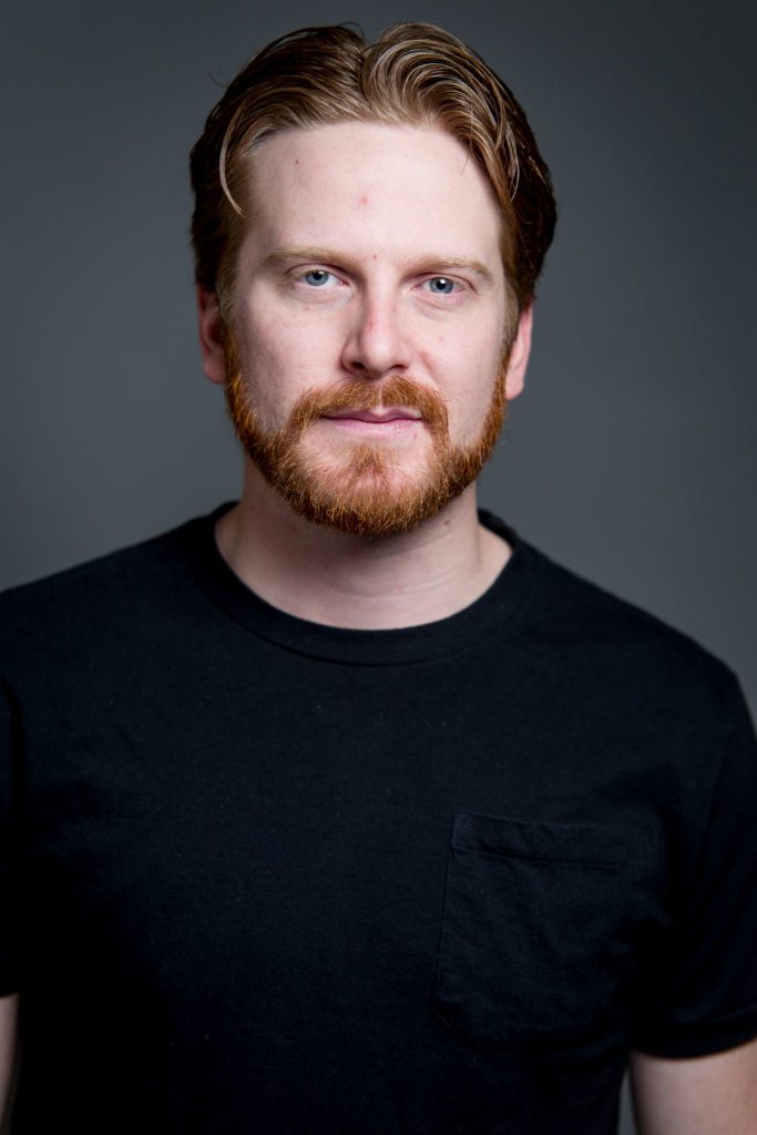 Victoria BC Headshot Photographer | Actor on grey background in studio