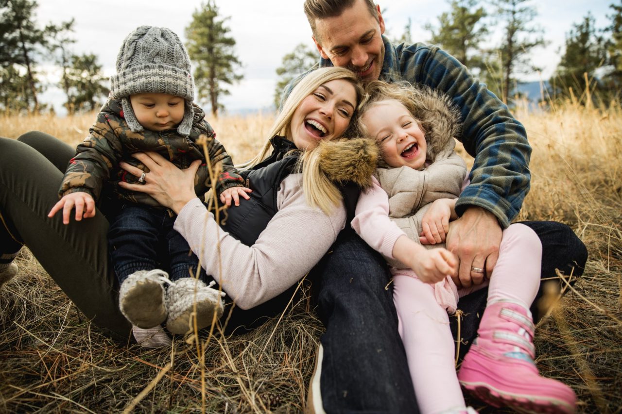 Victoria BC Family Photographer | Family in the park at fall
