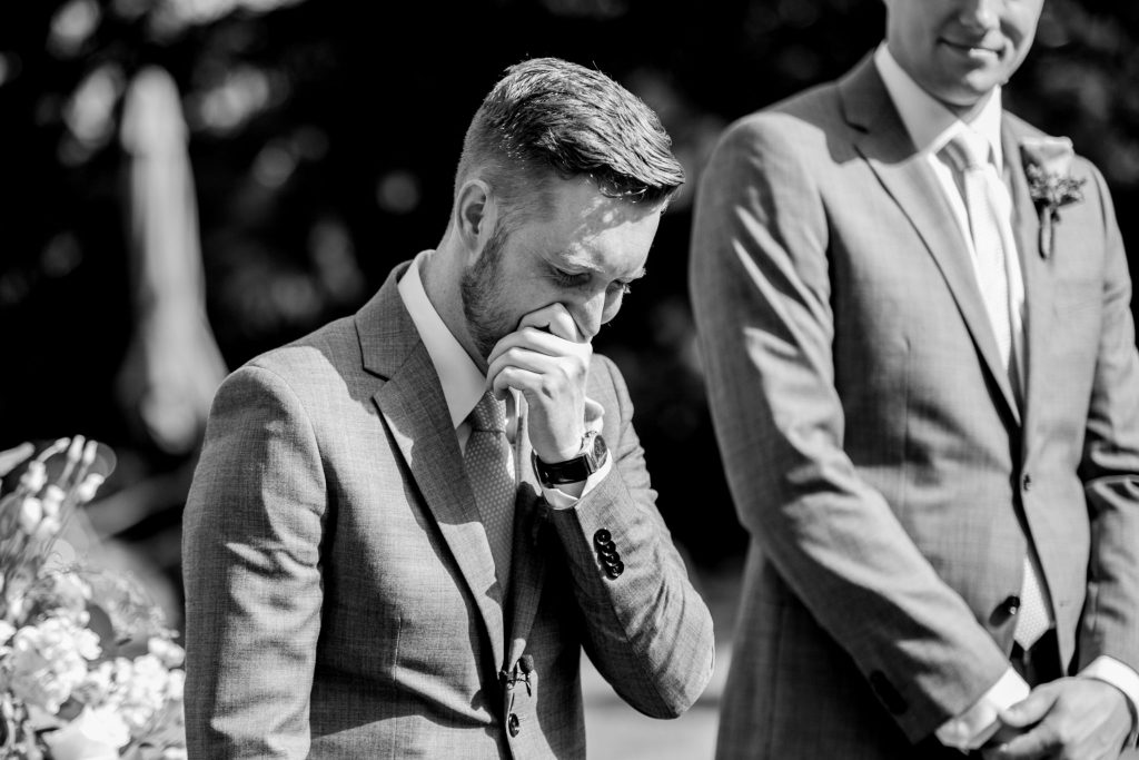Stellavate Photography | Victoria BC wedding Photographer | Groom crying during wedding ceremony