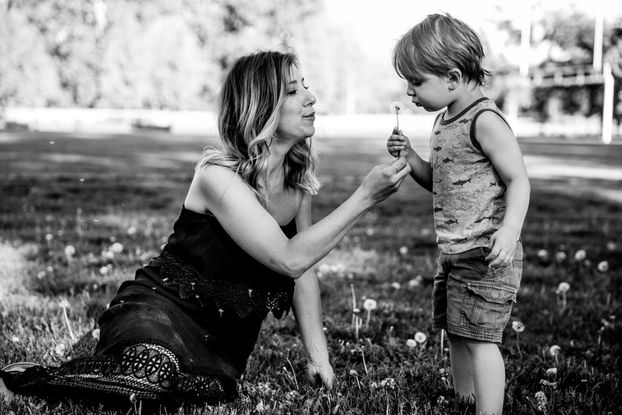 Victoria BC Family Photographer | mother and son playing at the park