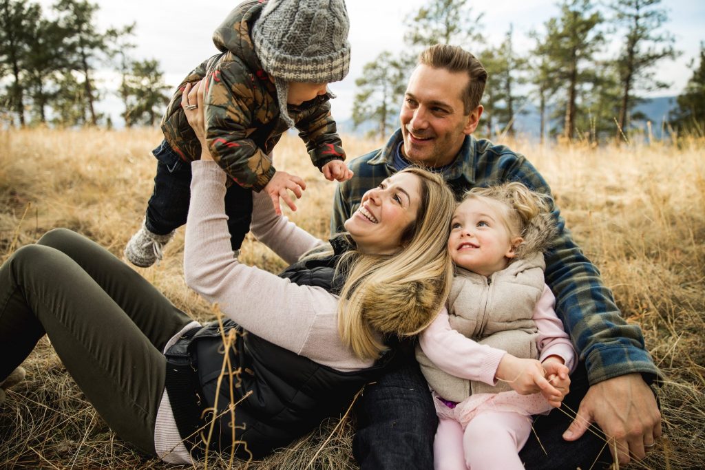 Victoria BC Family Photographer | family in the park at fall