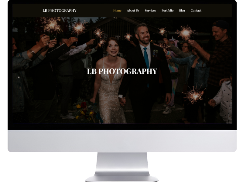 Custom web design in Nanaimo for LB Photography Mockup - Stellavate